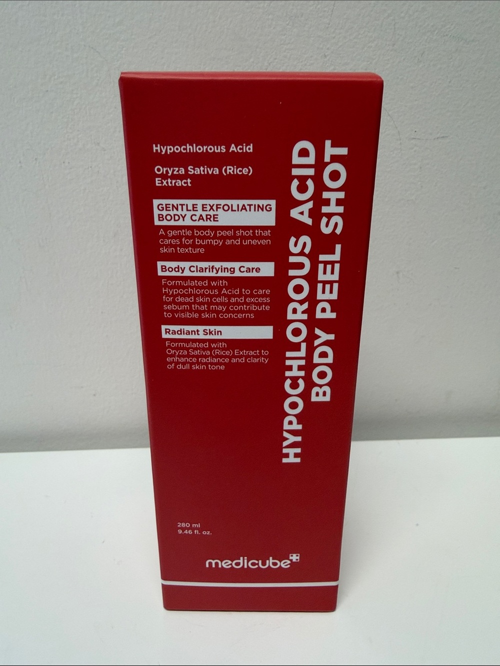 Medicube Hypochlorous Acid Body Peel Shot - Red Exfoliating Treatment NEW